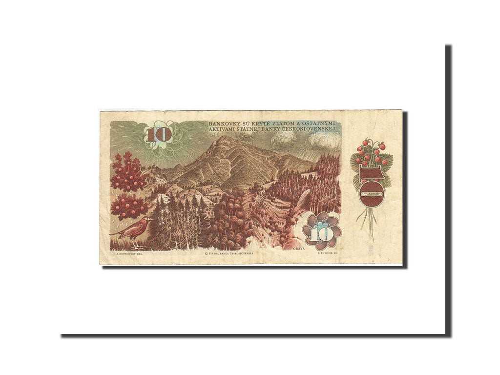 Banconote, Cecoslovacchia, 10 Korun, 1985-1989, KM:94, 1986, MB+