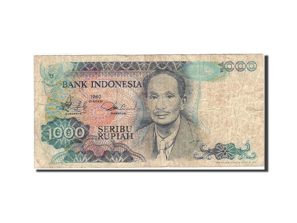 Banconote, Indonesia, 1000 Rupiah, 1980, KM:119, 1980, B+