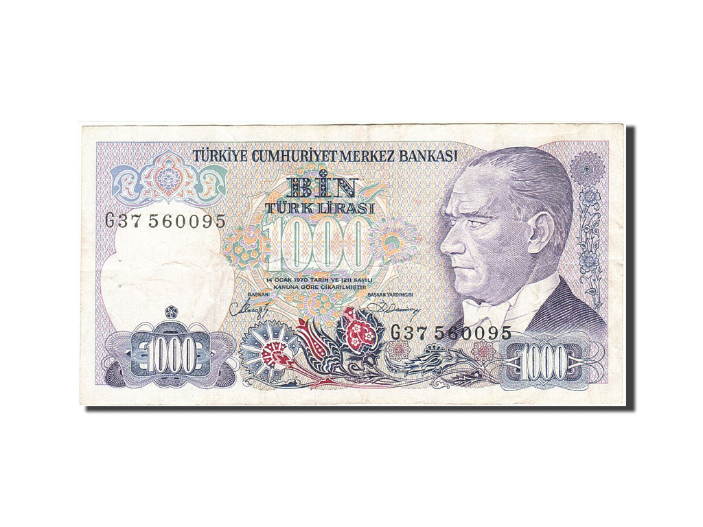 Geldschein, Türkei, 1000 Lira, 1984-1997, 1986, KM:196, S