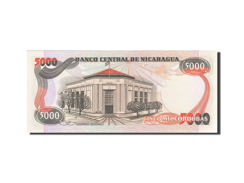 Banknote, Nicaragua, 5000 Cordobas, 1985, 1987, KM:146, UNC(63)