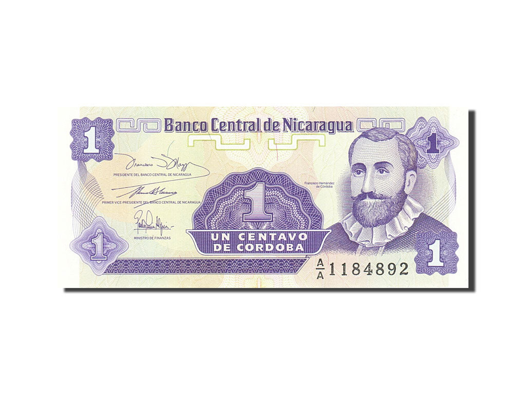 Banknot, Nicaragua, 1 Centavo, 1991-1992, Undated (1991), KM:167, UNC(63)