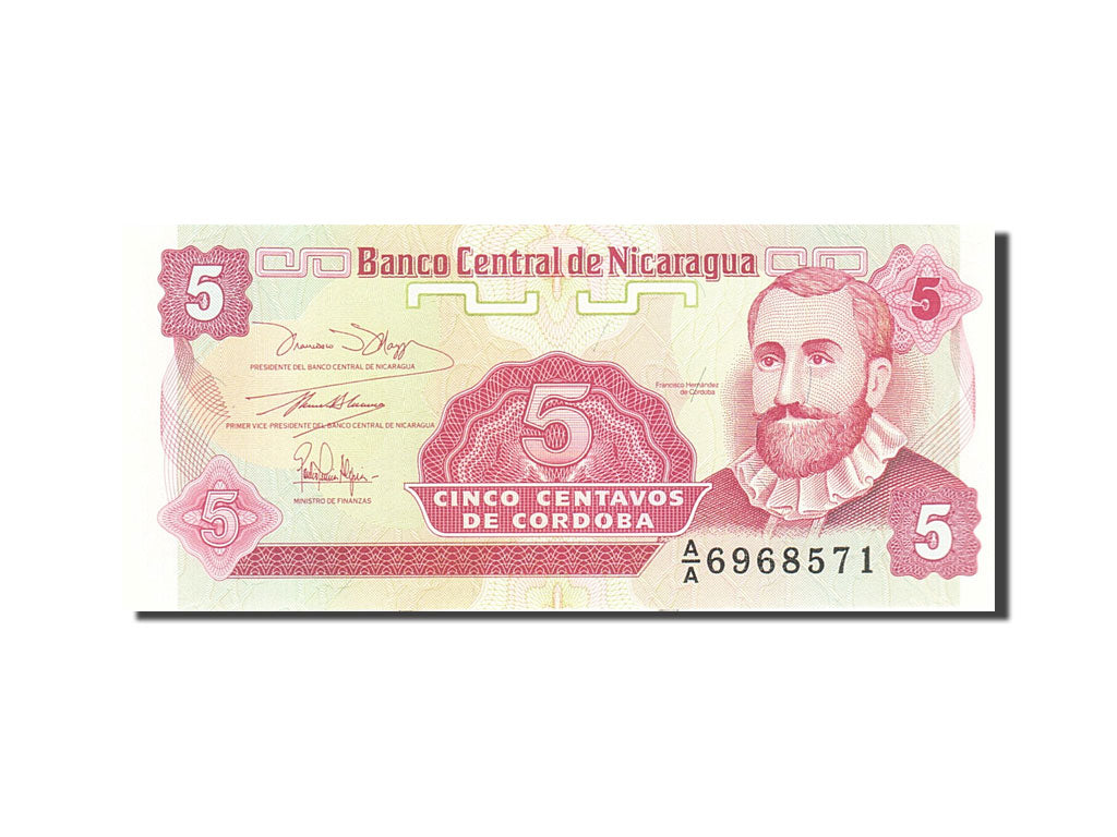 Banknote, Nicaragua, 5 Centavos, 1991-1992, Undated (1991), KM:168a, UNC(63)