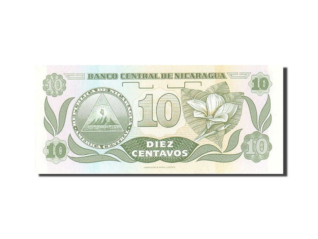 Banknot, Nicaragua, 10 Centavos, 1991-1992, Undated (1991), KM:169a, UNC(63)