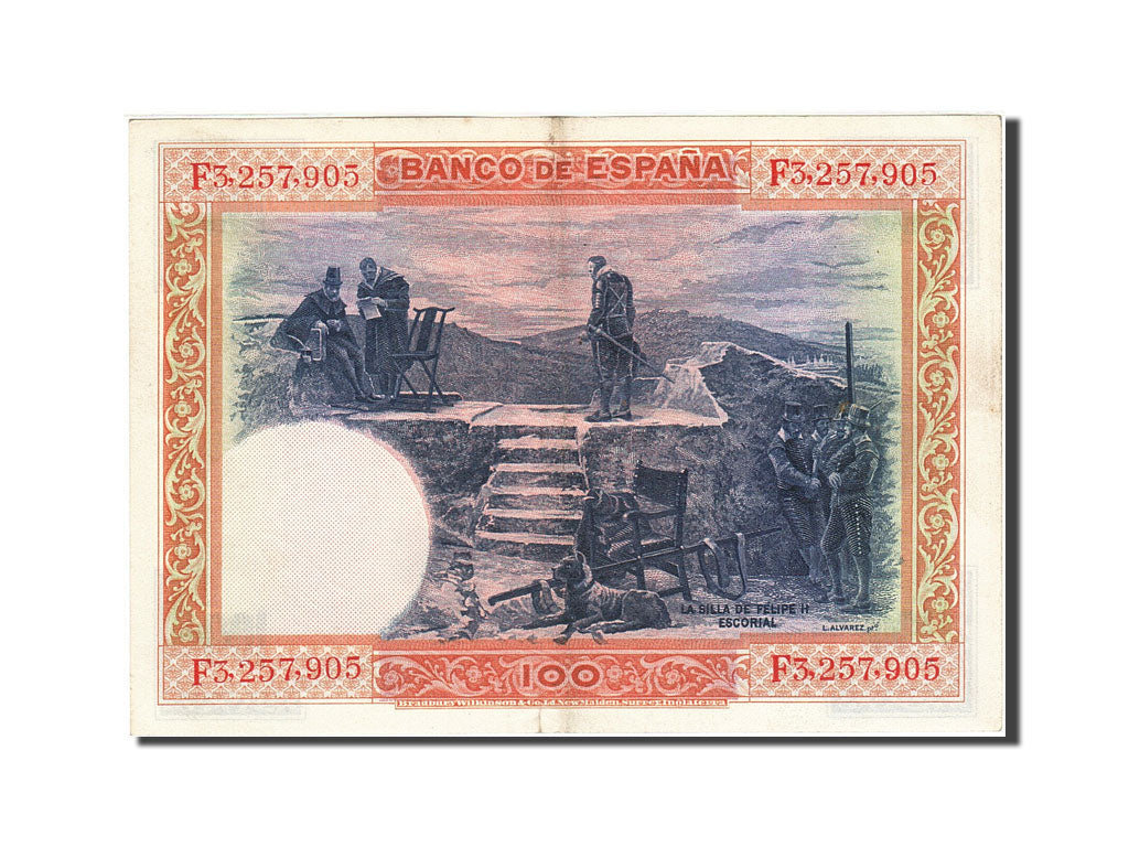 Billete, 100 Pesetas, 1925, España, KM:69c, 1925-07-01, MBC+