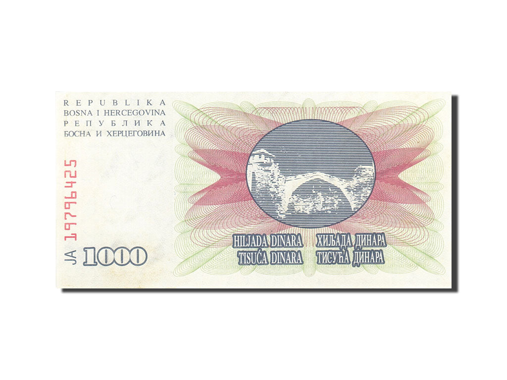 Banknote, Bosnia - Herzegovina, 1000 Dinara, 1992-1993, 1992-07-01, KM:15a