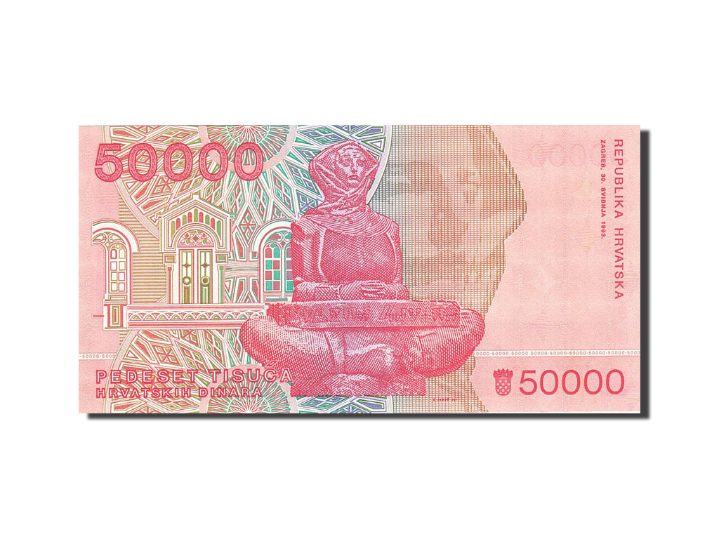 Banconote, Croazia, 50,000 Dinara, 1991-1993, KM:26a, 1993-05-30, FDS