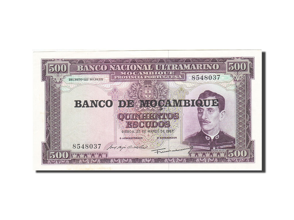 Banknote, Mozambique, 500 Escudos, 1976, 1967-03-22, KM:118a, AU(55-58)