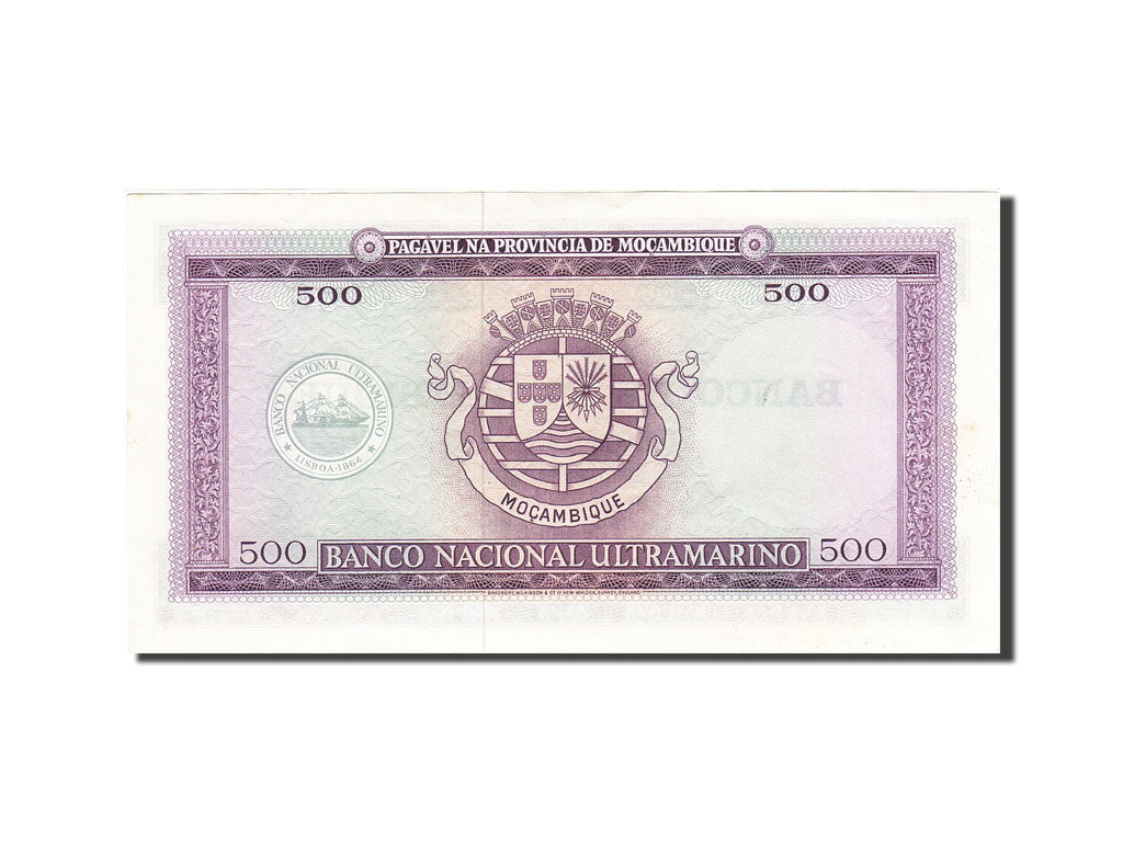 Banknote, Mozambique, 500 Escudos, 1976, 1967-03-22, KM:118a, AU(55-58)