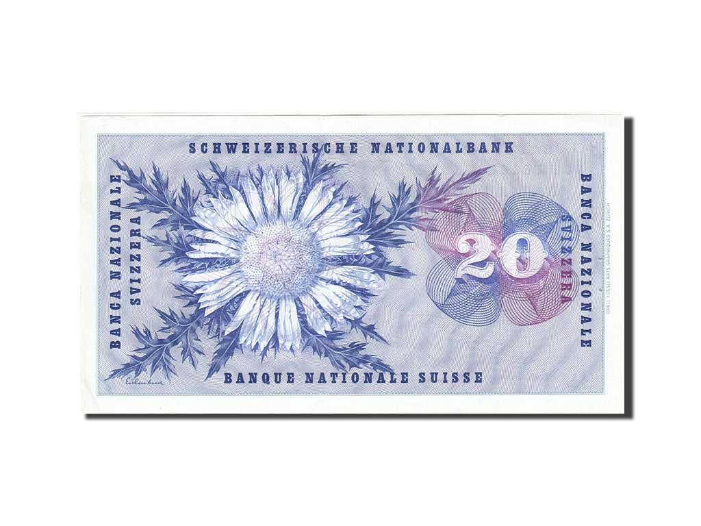 Banknote, Switzerland, 20 Franken, 1954-1961, 1969-01-15, KM:46q, AU(55-58)