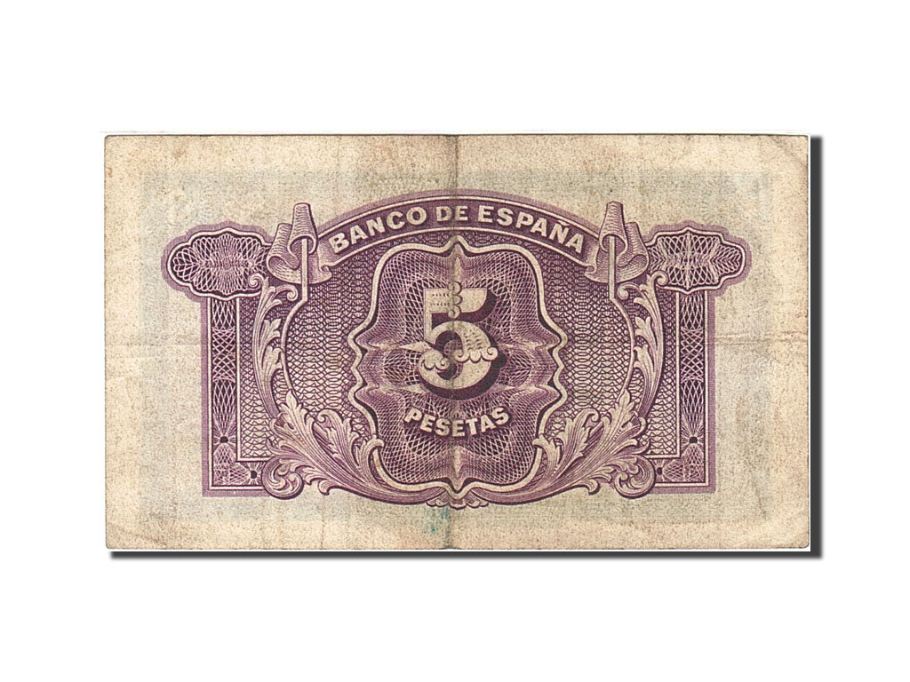 Biljet, Spanje, 5 Pesetas, 1935, 1935, KM:85a, TB+