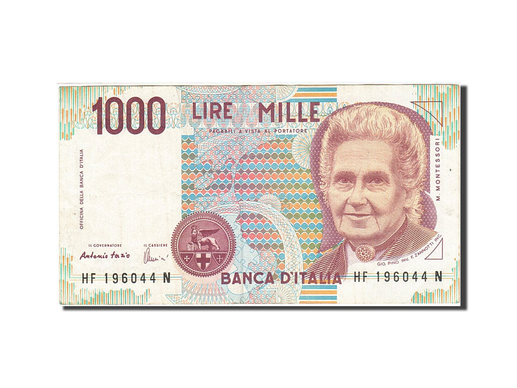 Banknot, Włochy, 1000 Lire, 1990-1994, 1990, KM:114c, VF(20-25)