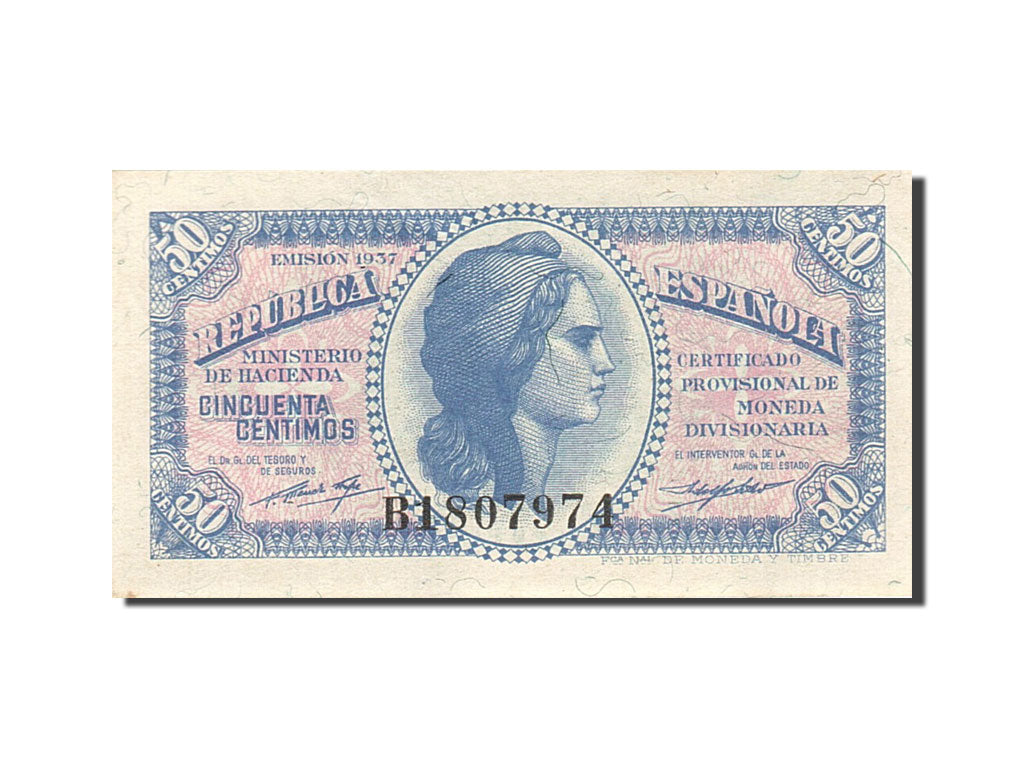 Billete, 50 Centimos, 1937-1938, España, KM:93, 1937, SC