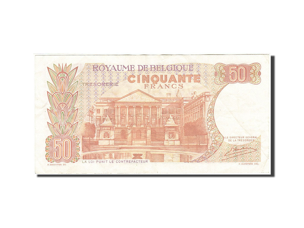 Banknote, Belgium, 50 Francs, 1964-1966, 1966-05-16, KM:139, AU(50-53)