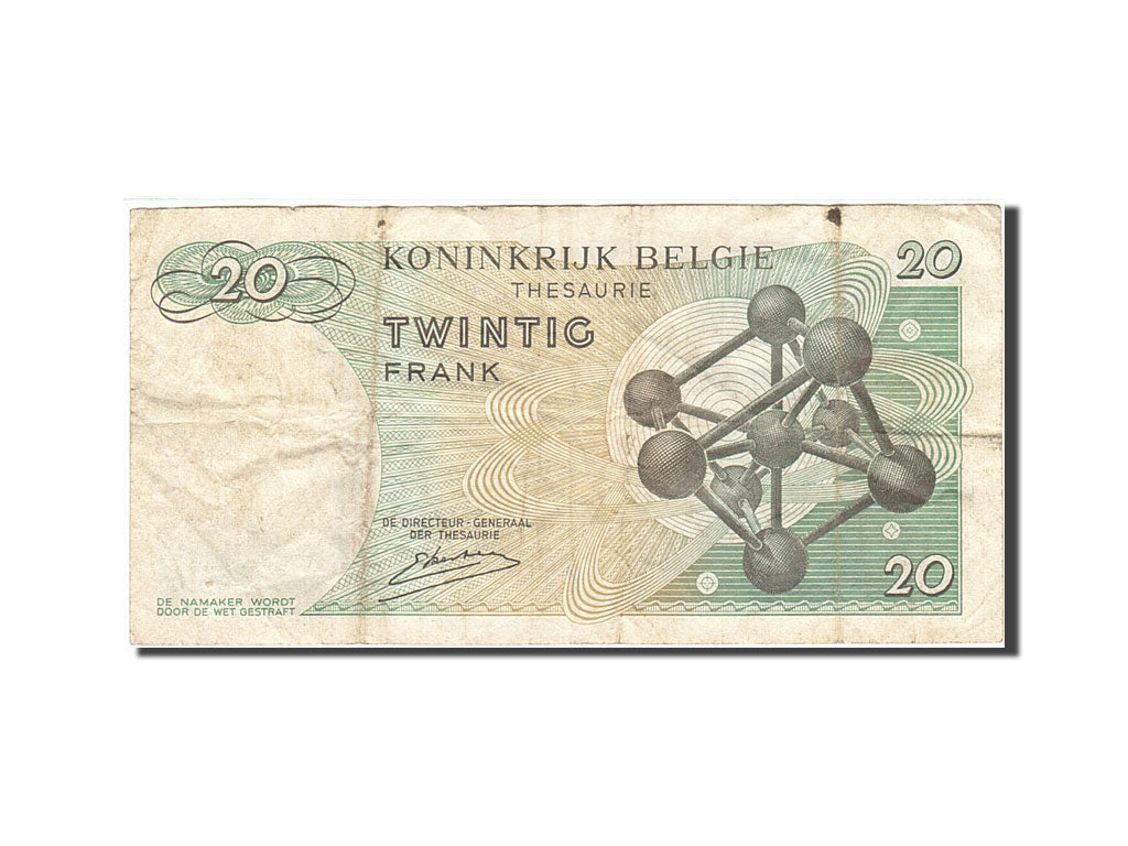 Banknote, Belgium, 20 Francs, 1964-1966, 1964-06-15, KM:138, F(12-15)