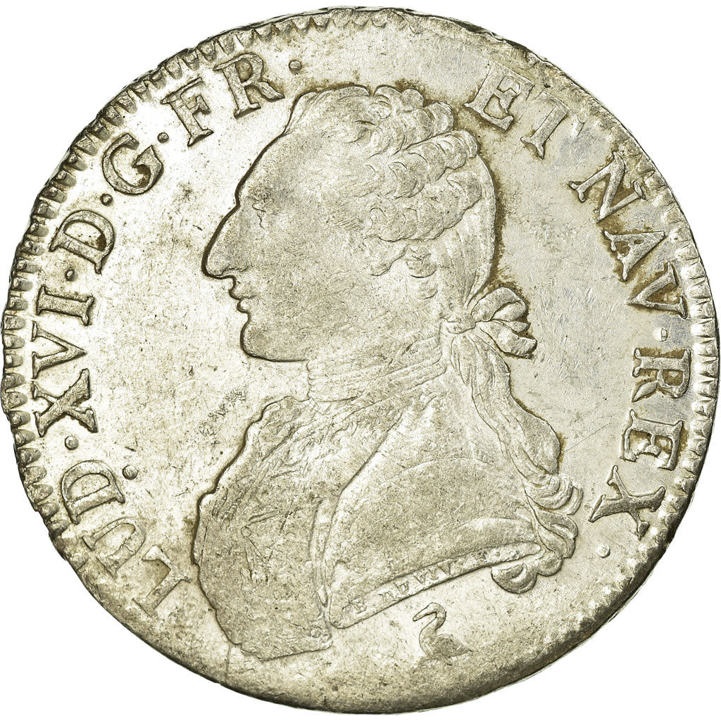 Coin France Louis XVI Écu aux branches d'olivier Ecu 1784 Paris ...