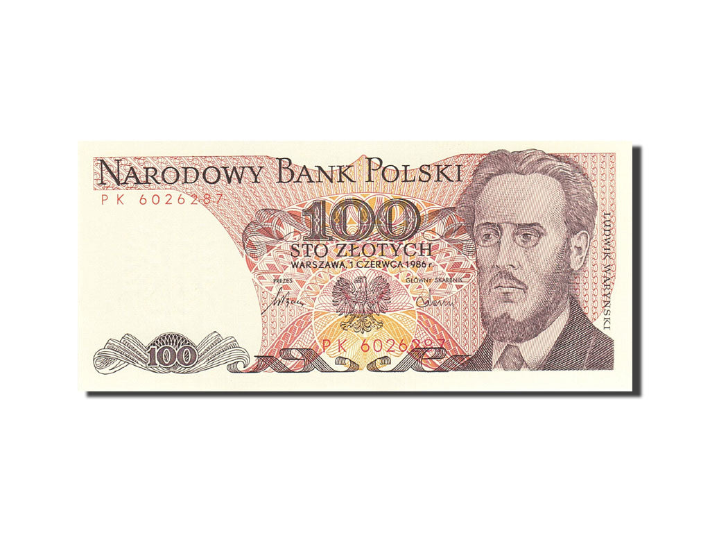 Banconote, Polonia, 100 Zlotych, 1974-1976, KM:143e, 1986-06-01, FDS