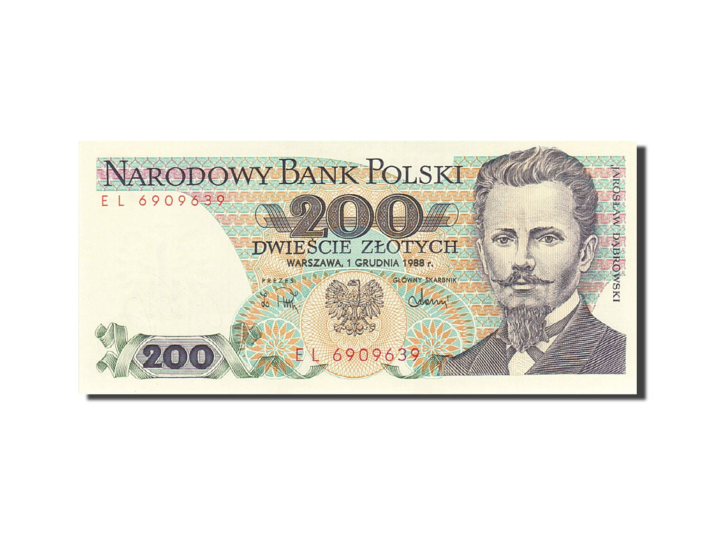 Banconote, Polonia, 200 Zlotych, 1974-1976, KM:144c, 1988-12-01, FDS