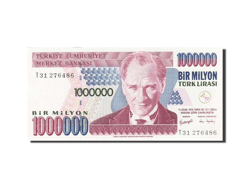 Geldschein, Türkei, 1,000,000 Lira, 1984-1997, 1995, KM:209, UNZ