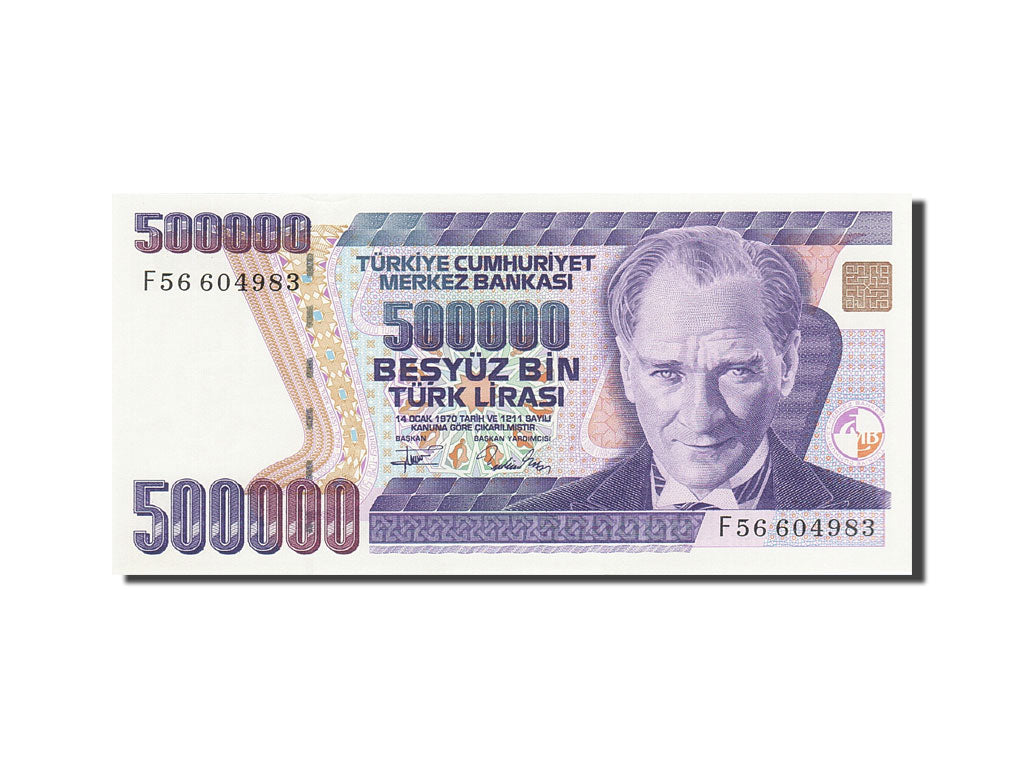 Geldschein, Türkei, 500,000 Lira, 1984-1997, 1993, KM:208, UNZ