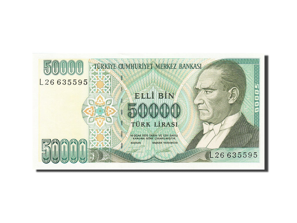 Geldschein, Türkei, 50,000 Lira, 1984-1997, 1995, KM:204, UNZ-