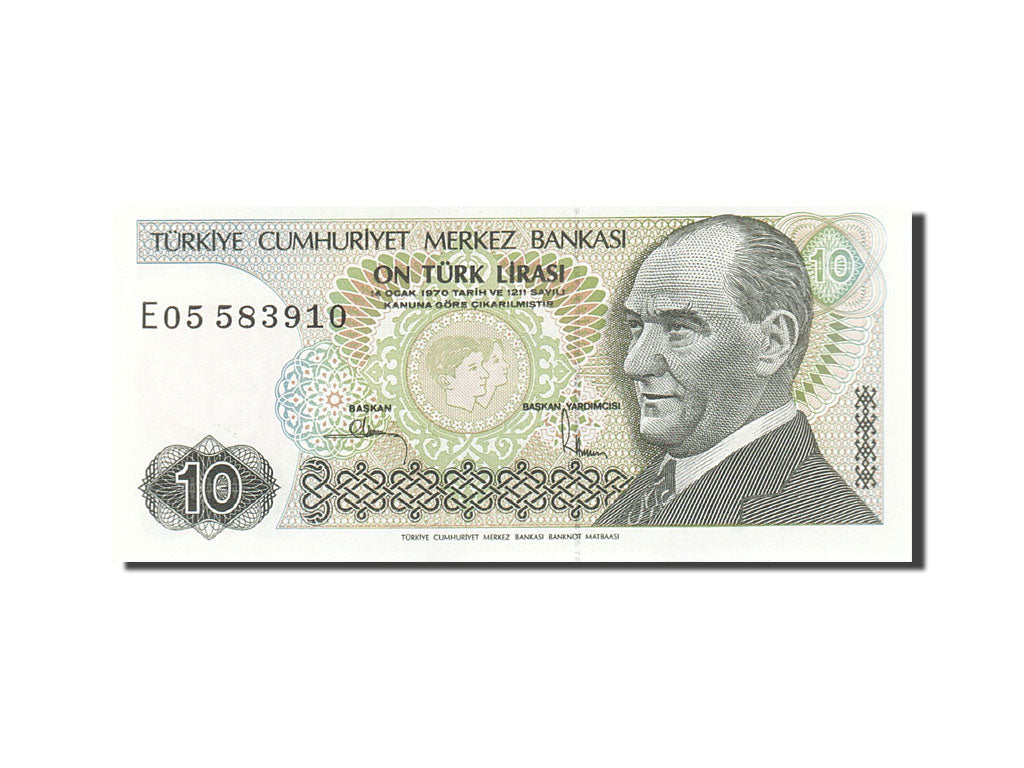 Geldschein, Türkei, 10 Lira, 1984-1997, 1979, KM:193a, UNZ
