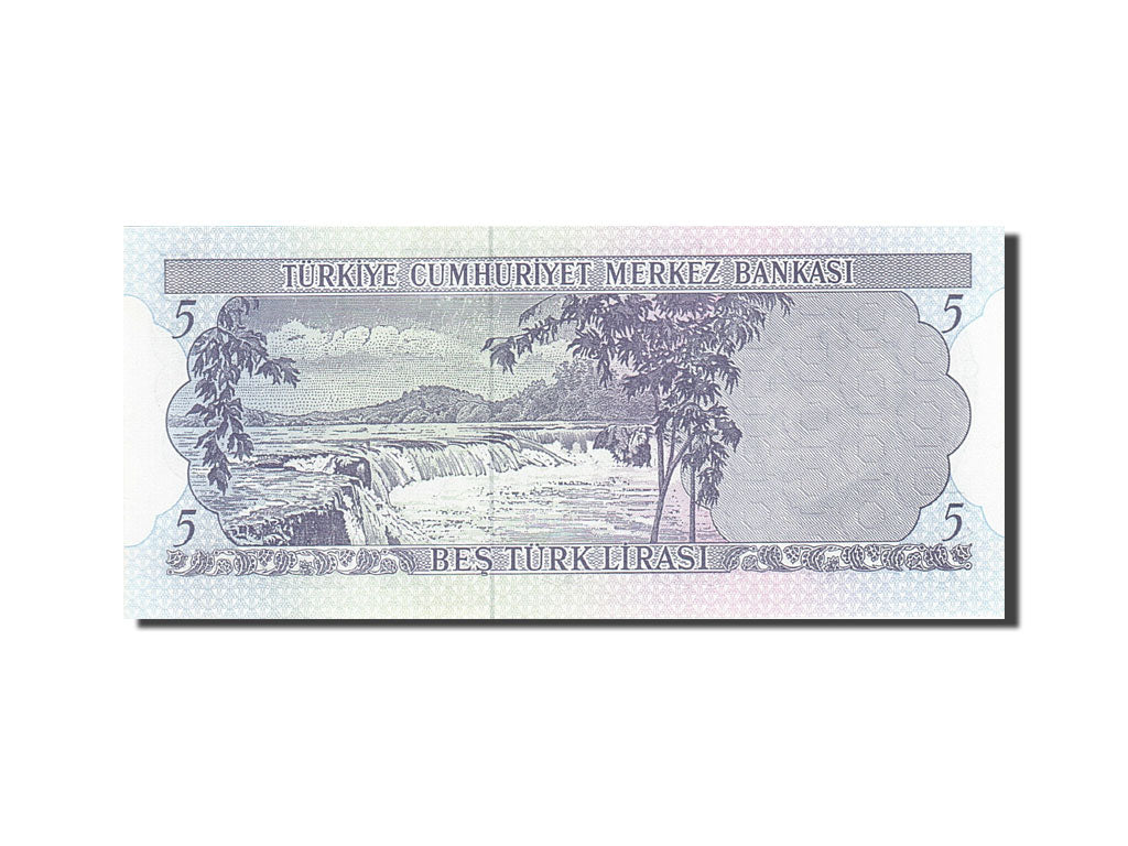 Banknote, Turkey, 5 Lira, 1971-1982, 1976, KM:185, UNC(65-70)
