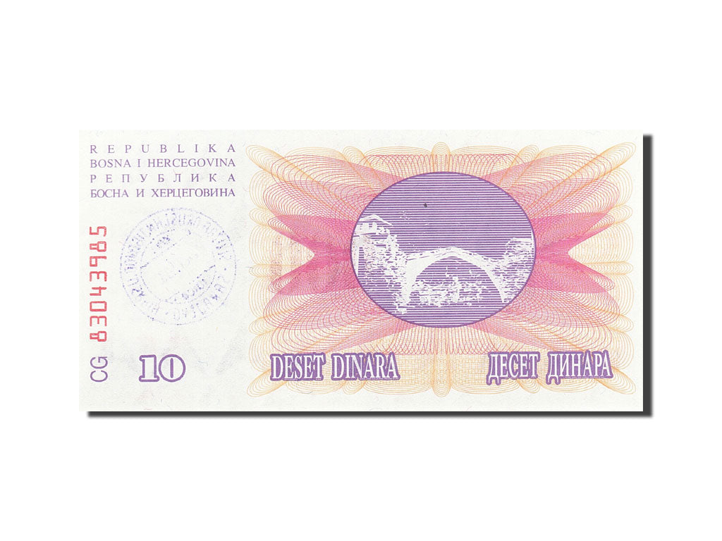 Banknote, Bosnia - Herzegovina, 10,000 Dinara, 1993, 1993, KM:53b, UNC(65-70)