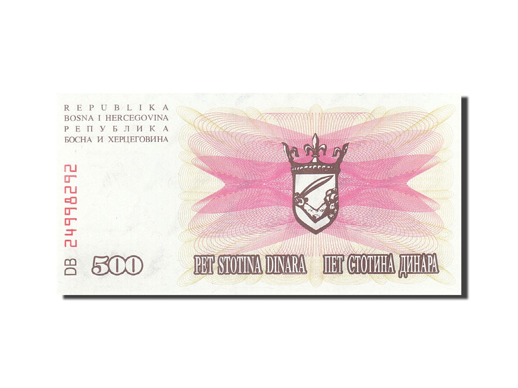 Billet, Bosnia - Herzegovina, 500 Dinara, 1992-1993, 1992-07-01, KM:14A, NEUF
