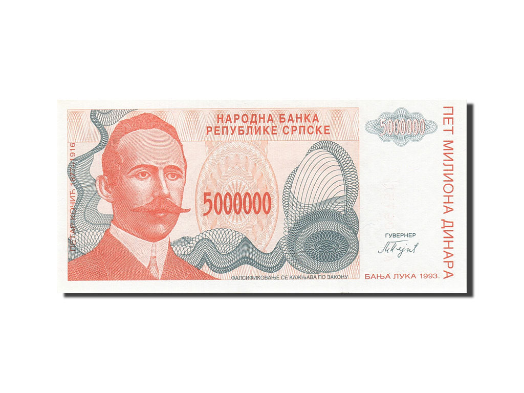 Geldschein, Bosnia - Herzegovina, 5,000,000 Dinara, 1993, 1993, KM:153a, UNZ-