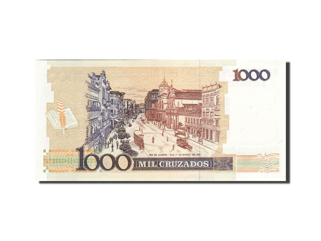 Banconote, Brasile, 1 Cruzado Novo on 1000 Cruzados, 1989, KM:216b, 1989, FDS