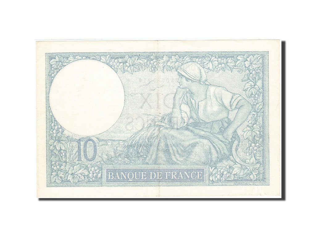 Banknot, Francja, 10 Francs, 1915, 1924-05-05, AU(55-58), Fayette:6.8, KM:73c