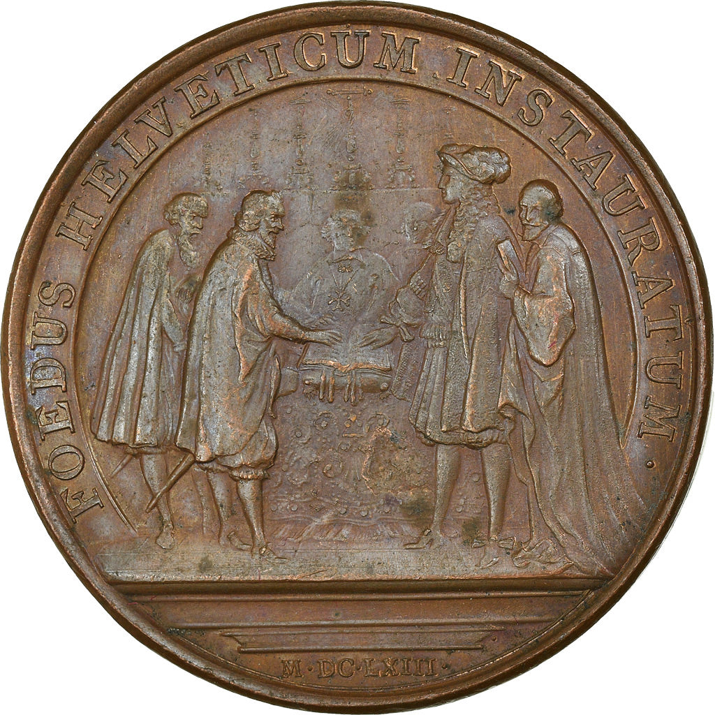 Frankrijk, Medaille, Louis XIV, Renouvellement de l'Alliance avec les Suisses