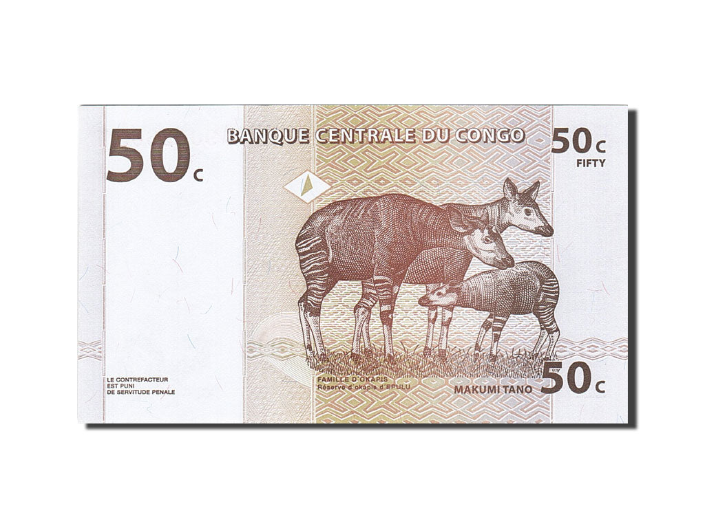 Geldschein, Congo Democratic Republic, 50 Centimes, 1997, 1997-11-01, KM:84a