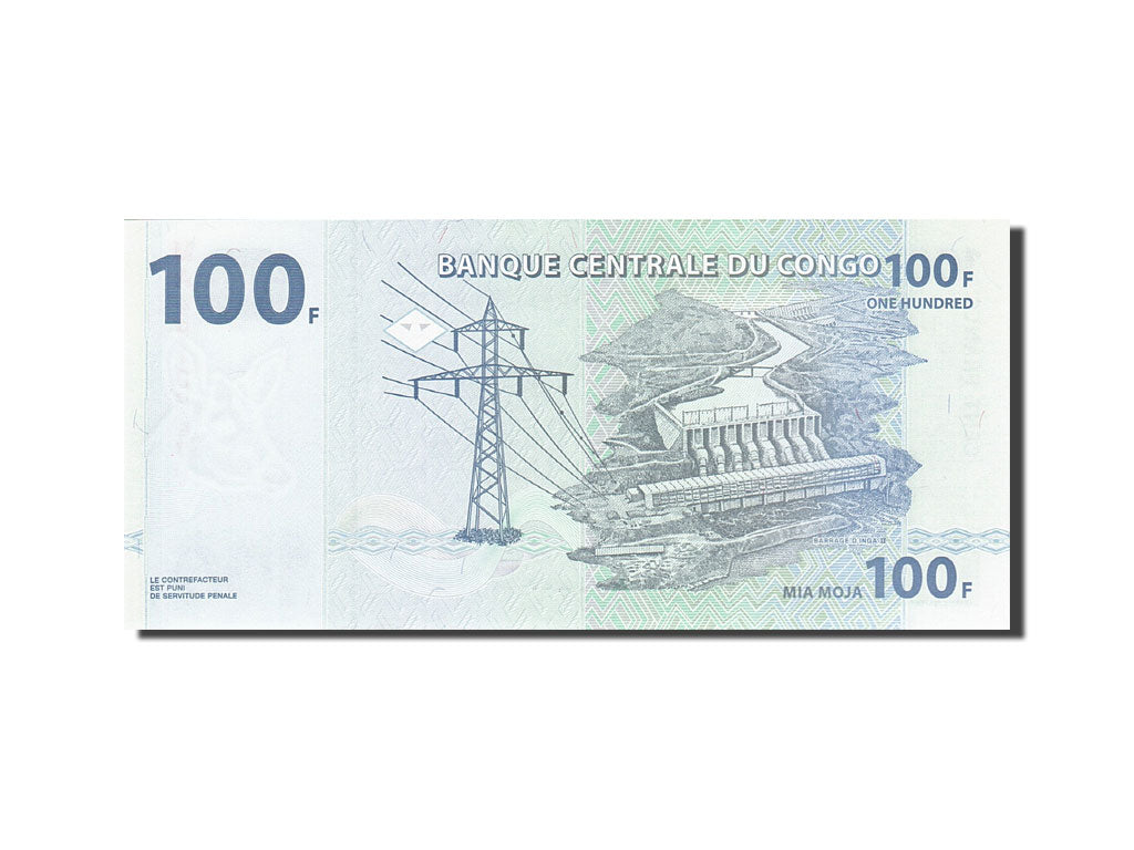 Geldschein, Congo Democratic Republic, 100 Francs, 2007, 2007-07-31, KM:98a, UNZ