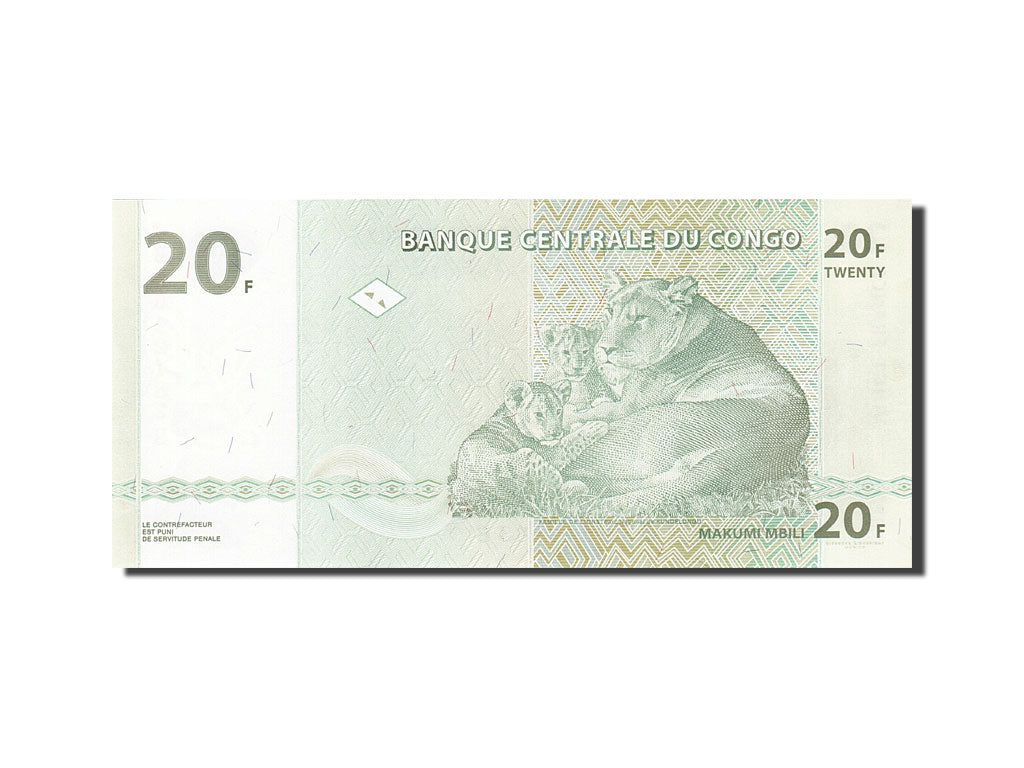 Banknote, Congo Democratic Republic, 20 Francs, 2003, 2003-06-30, KM:94a