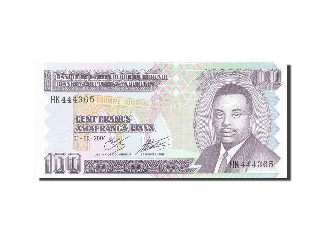 Banconote, Burundi, 100 Francs, 1993-1997, KM:37D, 2004-05-01, FDS