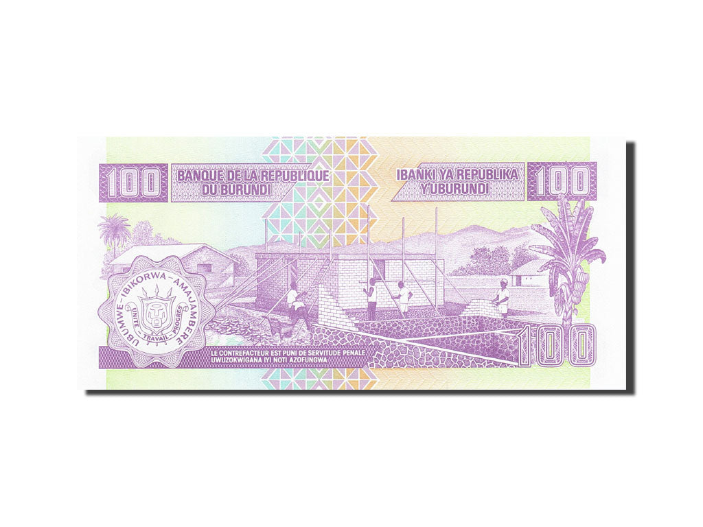 Banconote, Burundi, 100 Francs, 1993-1997, KM:37D, 2004-05-01, FDS
