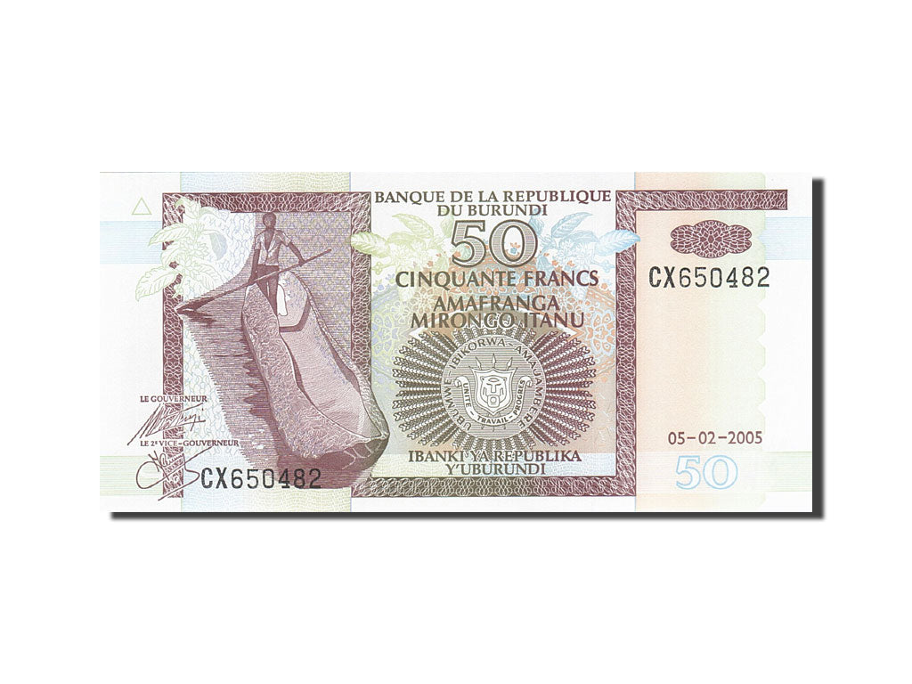 Banknote, Burundi, 50 Francs, 1993-1997, 2005-02-05, KM:36e, UNC(65-70)