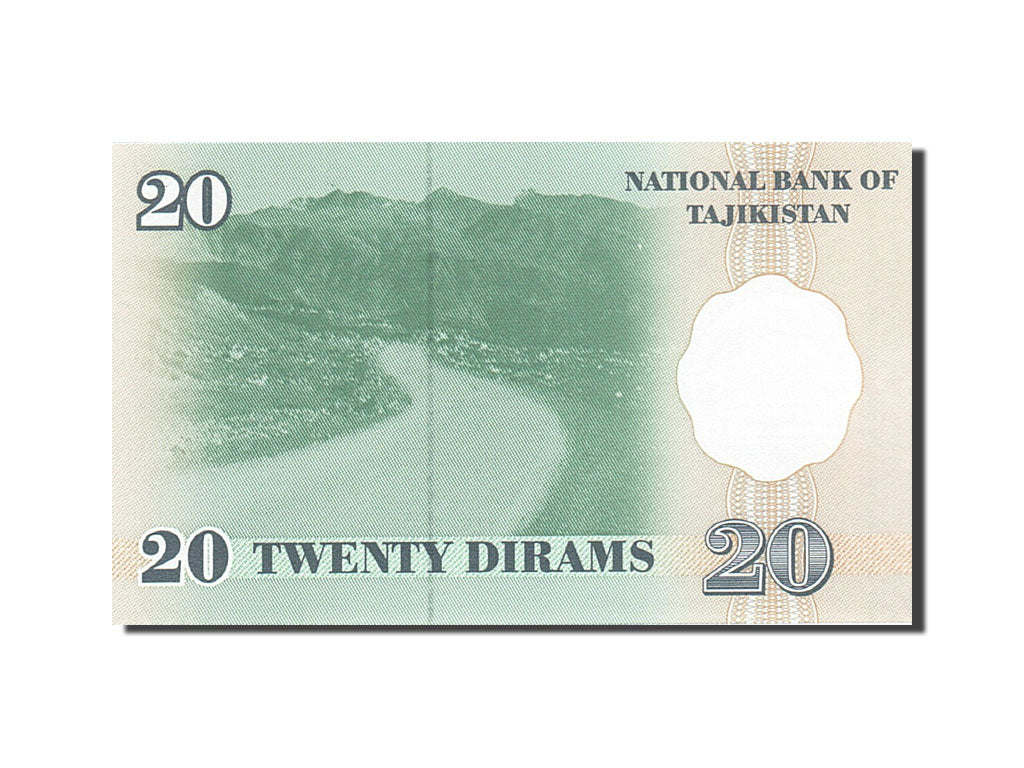 Billete, 20 Diram, 1999, Tayikistán, KM:12a, 1999, UNC