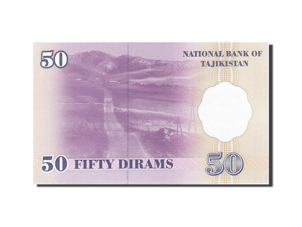 Billet, Tajikistan, 50 Diram, 1999, 1999, KM:13a, NEUF
