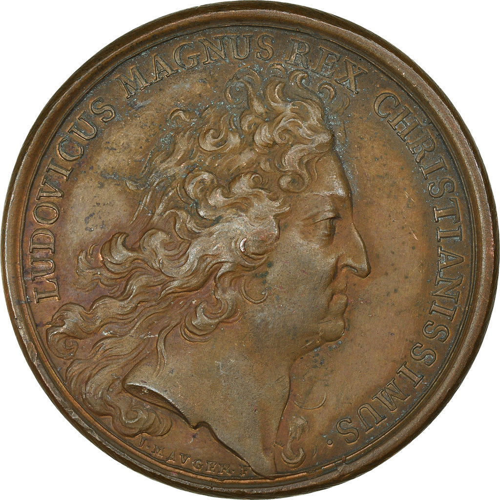 França, Medal, Louis XIV, Camp de Compiègne, História, 1698, Mauger