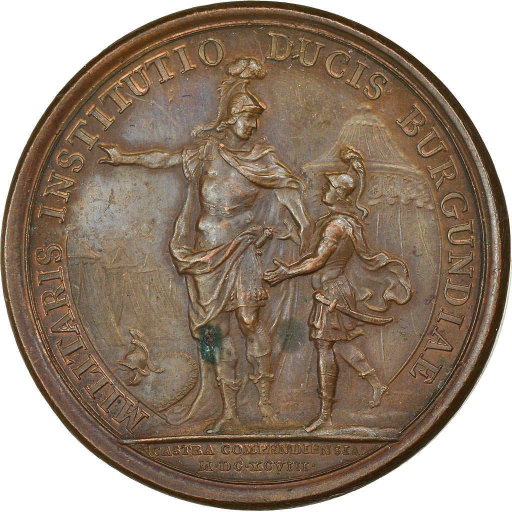 França, Medal, Louis XIV, Camp de Compiègne, História, 1698, Mauger