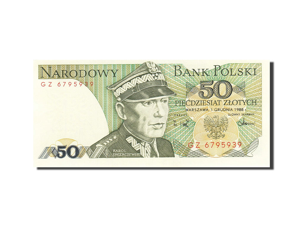 Banconote, Polonia, 50 Zlotych, 1974-1976, KM:142c, 1988-12-01, SPL