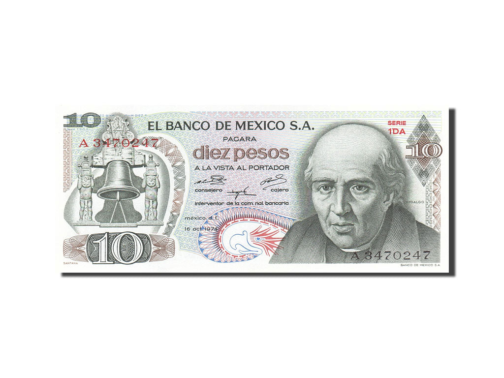 Billete, 10 Pesos, 1969-1974, México, KM:63g, 1974-10-16, UNC