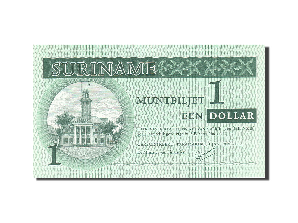 Banknote, Surinam, 1 Dollar, 2004, 2004-01-01, KM:155, UNC(65-70)