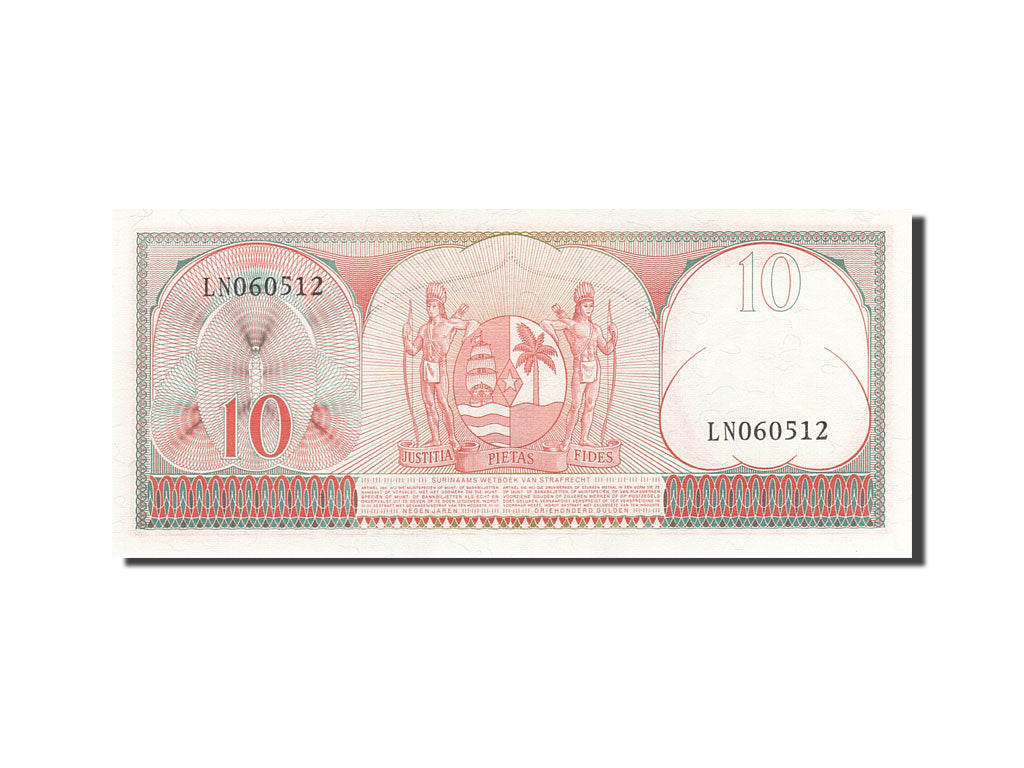Biljet, Suriname, 10 Gulden, 1963, 1963-09-01, KM:121, NIEUW