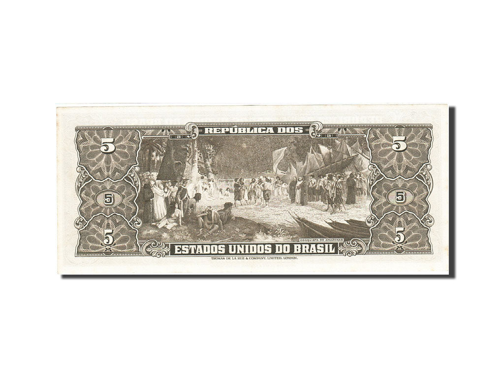 Banconote, Brasile, 5 Cruzeiros, 1962-1963, KM:176d, 1964, SPL-