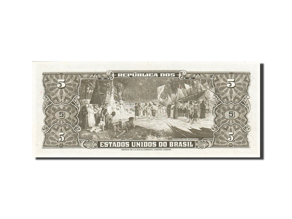 Banknote, Brazil, 5 Cruzeiros, 1962-1963, 1962, KM:176a, UNC(63)