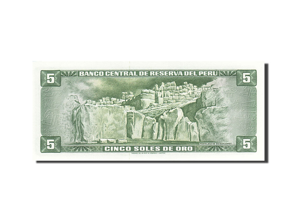 Banknote, Peru, 5 Soles De Oro, 1969, 1974-08-15, KM:99c, UNC(65-70)