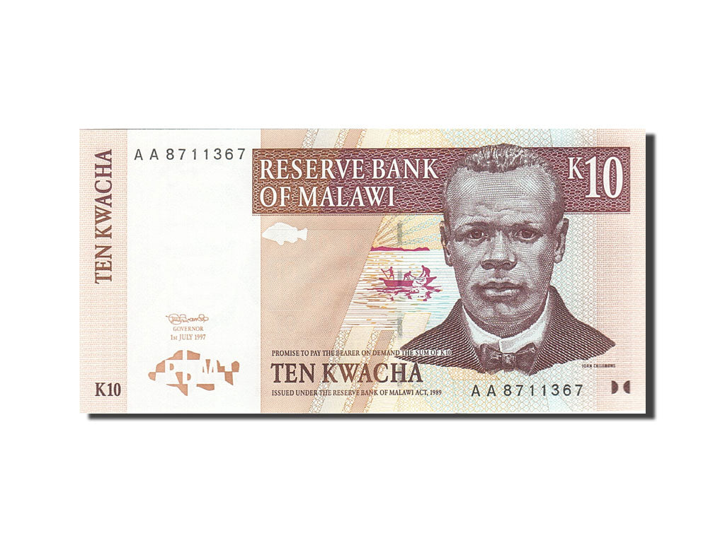 Billete, 10 Kwacha, 1997, Malawi, KM:37, 1997-07-01, SC